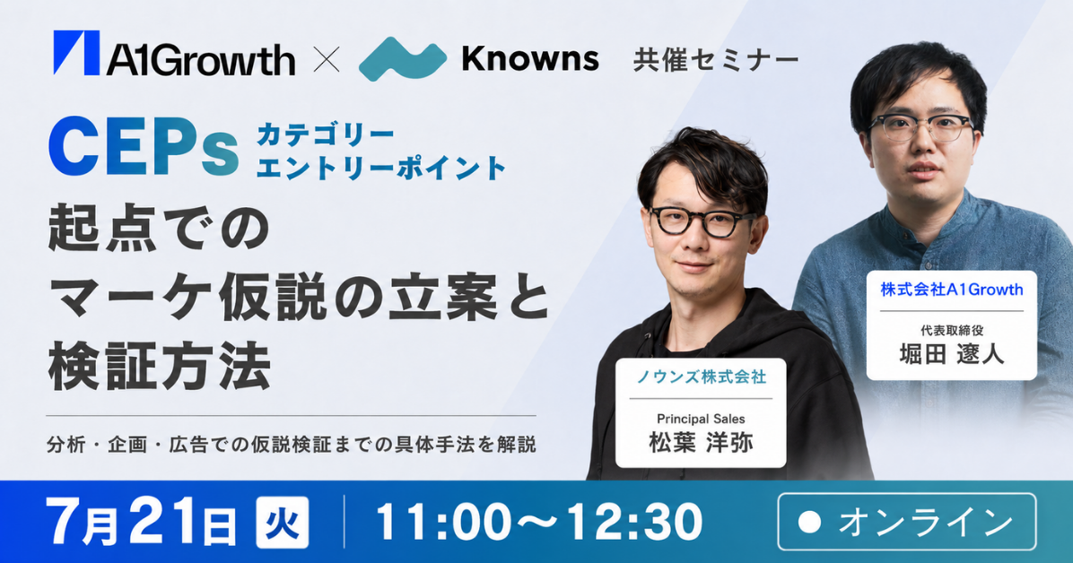 CEPs起点でのマーケ仮説の立案と検証方法 〜分析・企画・広告での仮説検証までの 具体手法を解説〜